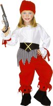 Widmann - Piraat & Viking Kostuum - Zuiderzee Zeerover Grote Buit Kind Kostuum - Rood, Wit / Beige - Maat 110 - Carnavalskleding - Verkleedkleding
