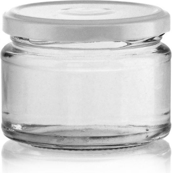 Ornina - bocaux à conserves - bocal en verre - couvercle twist-off 282ml  (blanc) | bol.com