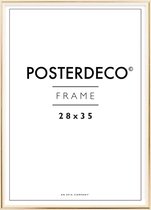 Fotolijst - Posterdeco - Premium Metaal - Fotomaat 28x35 cm - Posterlijst - Fotolijstje - Goud