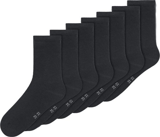 Name it kinder sokken - zwart 7-pack