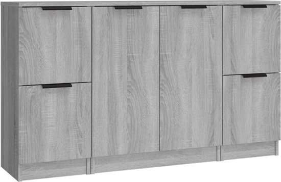 vidaXL Dressoir met lade Grijs Sonoma 102 x 32 x 73,5 cm - Kasten | Dressoirs