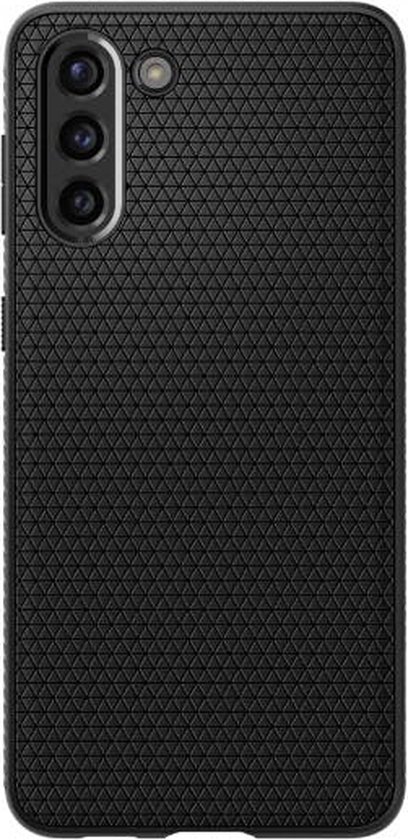 Spigen - Samsung Galaxy S21 Hoesje - Back Case Liquid Air Mat Zwart - Spigen