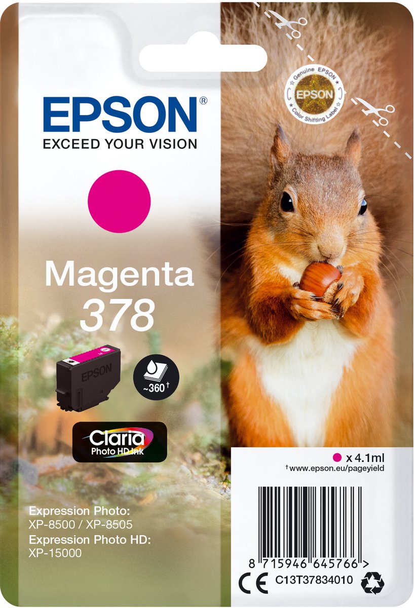 Inktcartridge epson 378 t3783 rood