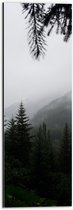 WallClassics - Dibond - Mist in de Bergen - 20x60 cm Foto op Aluminium (Met Ophangsysteem)
