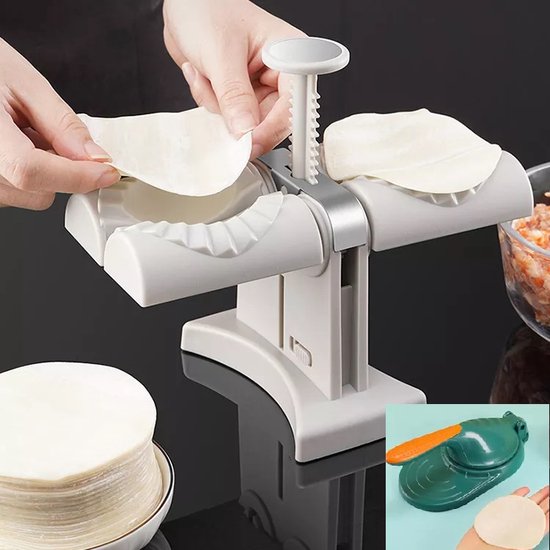 knuffel plakboek beklimmen Dumpling maker- Ravioli maker - Pastei makerset-Set voor 2 dumplings - Maak  eenvoudig... | bol.com
