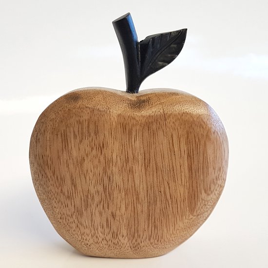 Appel - Beige / bruin / zwart - 12 x 4 x 15 cm hoog.