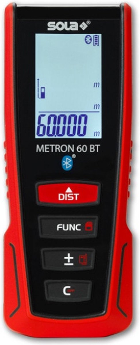 SOLA METRON 60 BTI Lasermessgerät - 60m Entfernungsmesser Mit Bluetooth