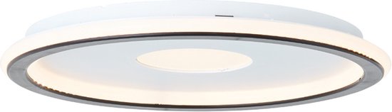 Plafonnier LED Brilliant Vegas 30cm blanc/noir, plastique, 1x LED intégrée, 24 W, (flux lumineux : 2900lm, couleur de la lumière : 3000K)