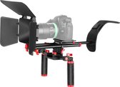 Neewer® - Video Rig System Set Schouderriem Standaard - 15mm Groot rail/bar Systeem - Geschikt voor Canon - Nikon - Sony en andere DSLR Camera's DV Camcorder (Rood en Zwart)