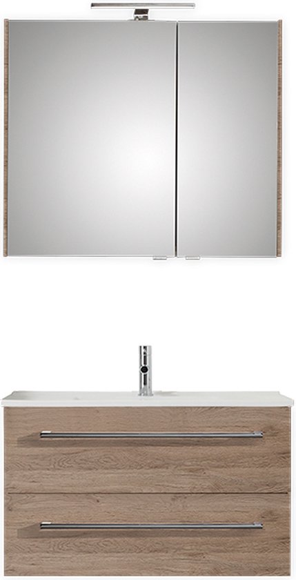 Saphir Badkamerserie Quickset 4-delig, wastafelonderkast met led