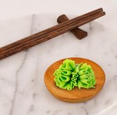 Houten sojasaus schaaltjes - teak houten Sushi schaaltjes (6 stuks)