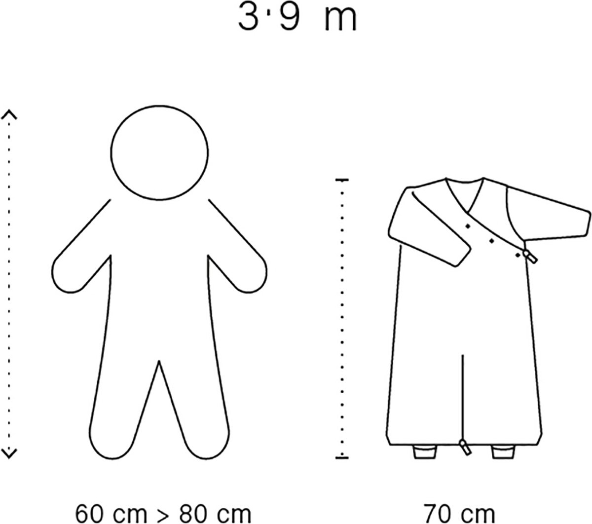 BEMINI Slaapzak412m Steenblauw Pady quilted jersey tog 1,5