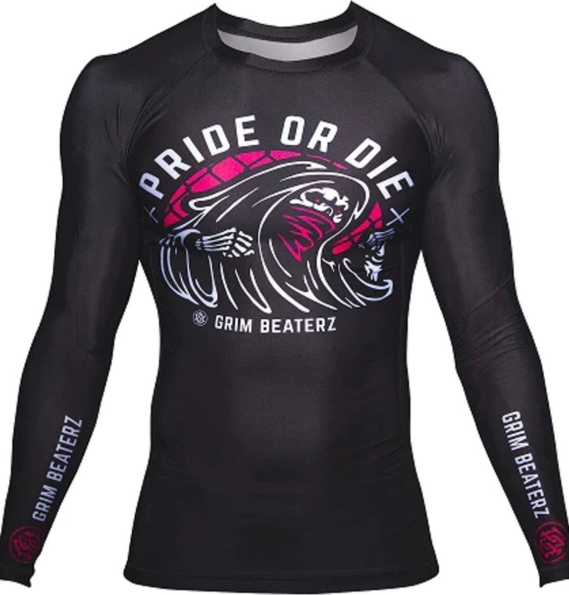 PRiDE or Die Rash Guard Grim Beaterz Zwart - XXL
