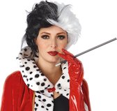 Perruque cruella - perruque aux cheveux blancs et noirs - perruque cruella