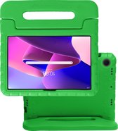 Hoesje Geschikt voor Lenovo Tab M10 Plus 3rd Gen Hoesje Kinderhoes Shockproof Hoes Kids Case - Groen