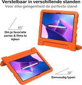 Hoes Geschikt voor Lenovo Tab M10 Plus 3rd Gen Hoes Kinder Hoesje Kids Case Cover Kidsproof Met Screenprotector - Hoesje Geschikt voor Lenovo Tab M10 Plus (3e Gen) Hoesje Kinder Hoesje - Oranje