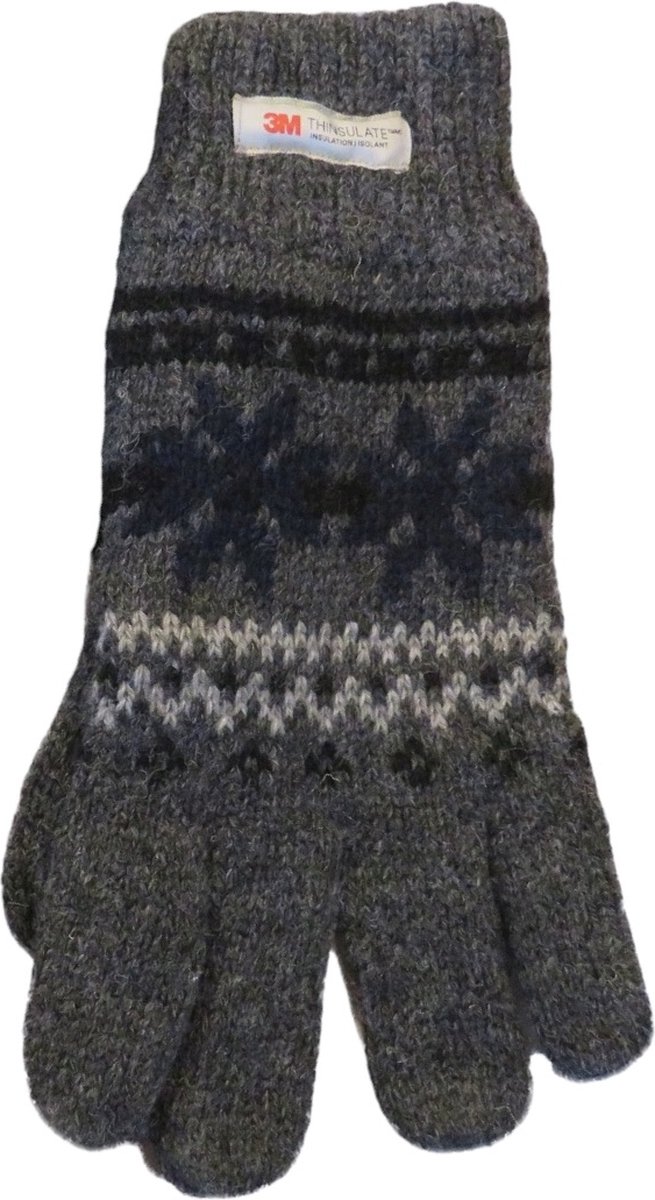 Handschoenen heren winter met Thinsulate voering, deels met wol.