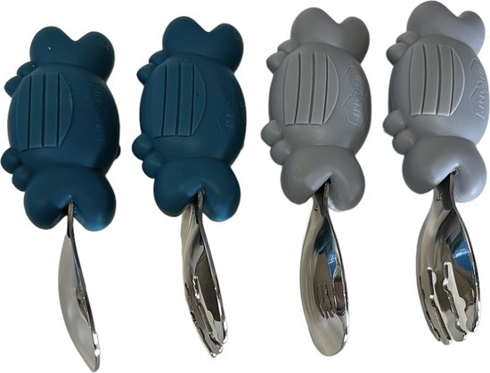 LÄSSIG Kinderlepelset (4 stuks) kinderbestek BPA-vrij, voor vaatwasser en magnetron/lepelset Garden Explorer