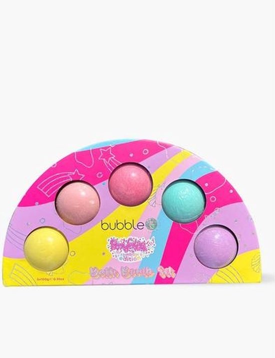 Bubble T Bath Bomb Set Confetea Rainbow Edition 5x100g