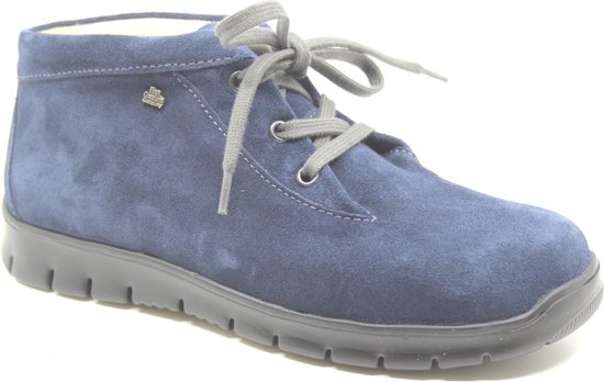 Finn Comfort, LEON, 02854-427210, Jeansblauw lichtgewicht dames veterboot