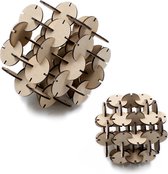 Meuq Design Circulos - 3D puzzel - Geometrisch - Impossible - Hout lego - M