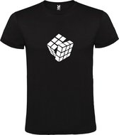 T-shirt Zwart avec image "Rubik's Cube" Wit Taille XXXL