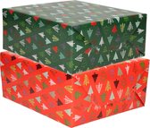 Bellatio Decorations 8x Rollen Kerst cadeaupapier kerst print 250x70cm
