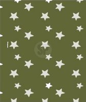 Polyester fleece deken/dekentje/plaid 130 x 170 cm marine groen met sterren