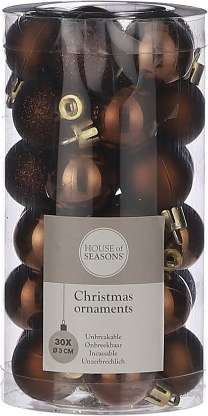 17x Kunststof gekleurde kleine kerstballen pakket 3 cm | Fun en Feest