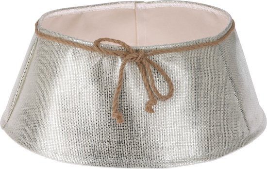 Kerstboomrok - D60 x H25 cm - voor kerstbomen tot 210 cm - zilver - kerstboommand