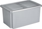 Sunware opslagbox 51 liter grijs 59 x 39 x 29 cm met afsluitbare deksel