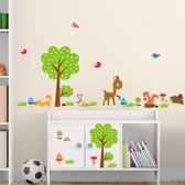 Muursticker Bosdieren | Dieren | Kinderkamer | Babykamer | Deursticker | Decoratie Sticker | Kind