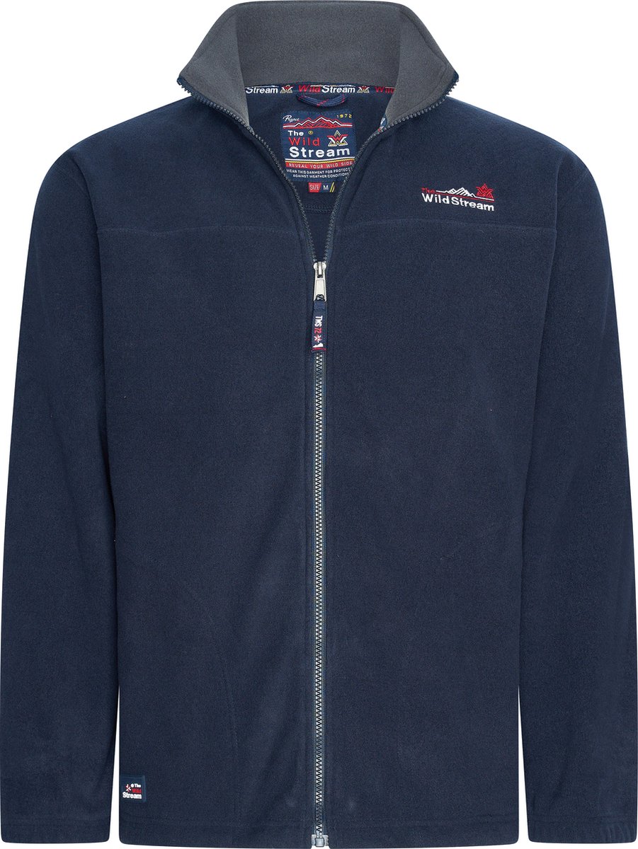 Wildstream Heren Fleece-Jack-Vest-Navy -Maat S