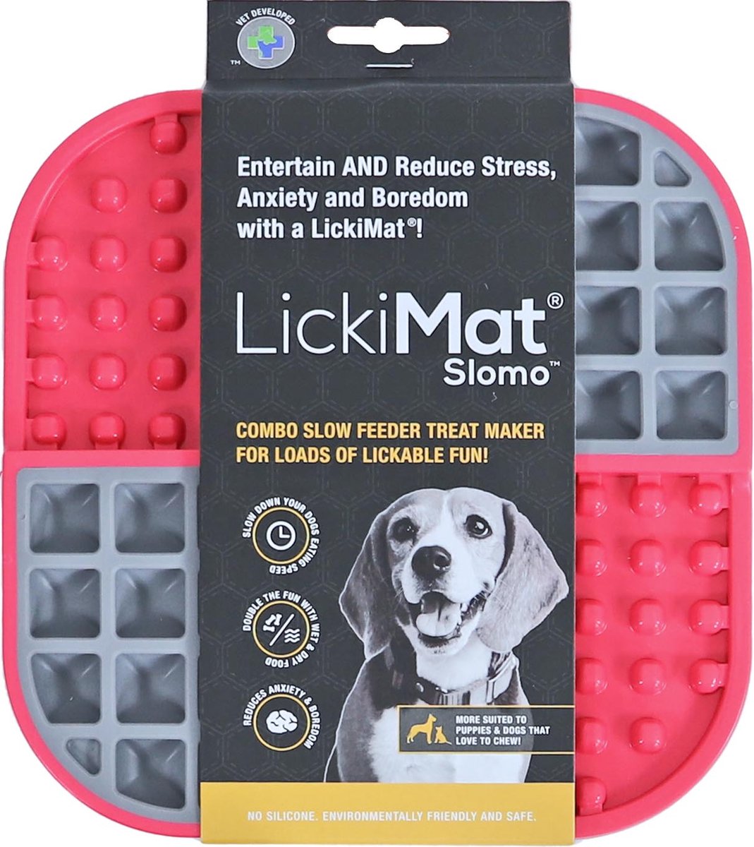 Lickimat likmat Slomo roze voor de hond (20 cm) Per stuk
