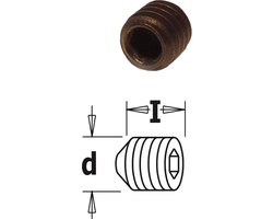 Inbusbout met conisch drukvlak M4 x 4 mm.