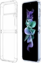 Transparant hoesje geschikt voor Samsung Galaxy Z Flip 4 / Galaxy Z Flip 4 hoesje - Doorzichtig hoesje shock case acryl geschikt voor Samsung Flip 4 - Goede bescherming - Transparante case