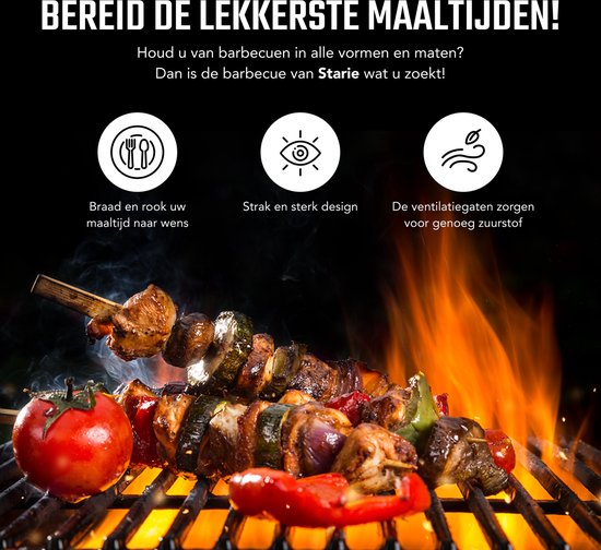 XL Houtskool Barbecue - BBQ - Verrijdbaar - Cilindervorm - Buitenkeuken — afbeelding 5