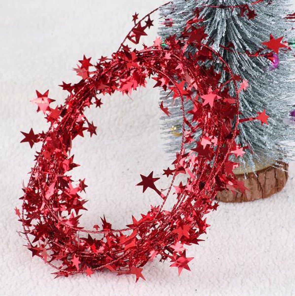 Knaak Rood Lint - Decoratief Versierlint - 7,5 Meter - Polyester - Feestelijke Decoratie