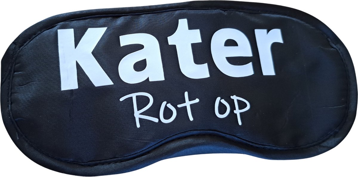 TWOA-Slaapmasker-Grappige tekst- zwart polyester- Kater rot op