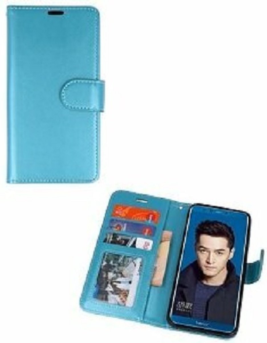 Huawei Mate 9 Hoesje Met Pasjeshouder Bookcase Turquoise