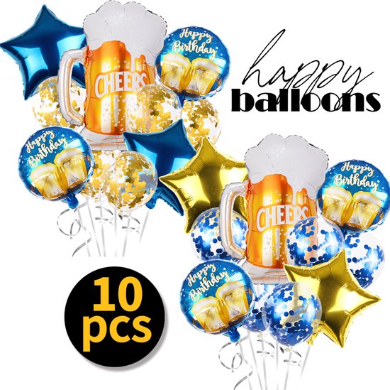 Ballon Happy anniversaire * Décoration' anniversaire * Set de ballons en  aluminium