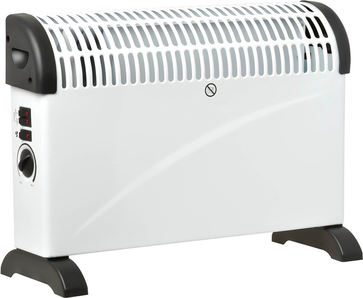 Elektrische Kachel - Turbofunctie - Convector Kachel - Bijverwarming - Elektrische Verwarming - 750/1250/2000W