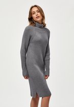 Minus Ava Knit Turtleneck Dress Jurken Dames - Kleedje - Rok - Jurk - Lichtgrijs - Maat L