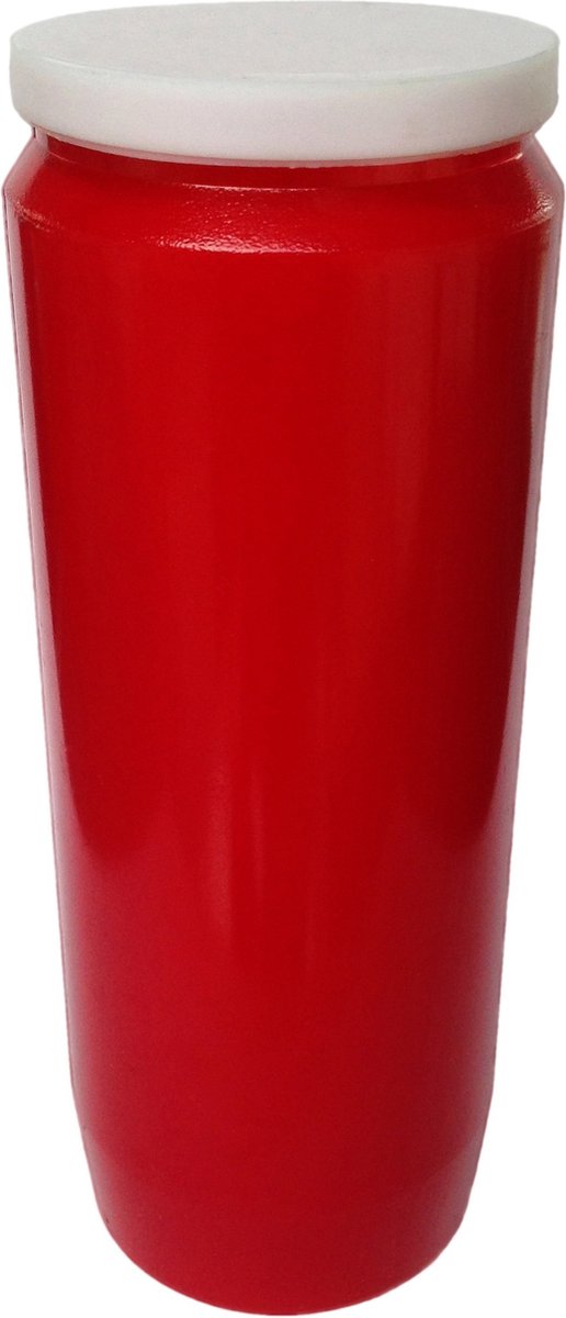 Enlightening Candles Enlighting candles grafkaars/gedenklicht - rood - 18 cm - 9 dagen - Noveenkaars - Gedenkkaars - Graflicht/herdenkingslicht