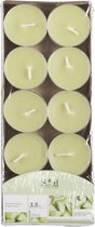 Arti Casa Geurtheelichtjes - 10x stuks - meloen - lichtgroen - was - 3,5 uur