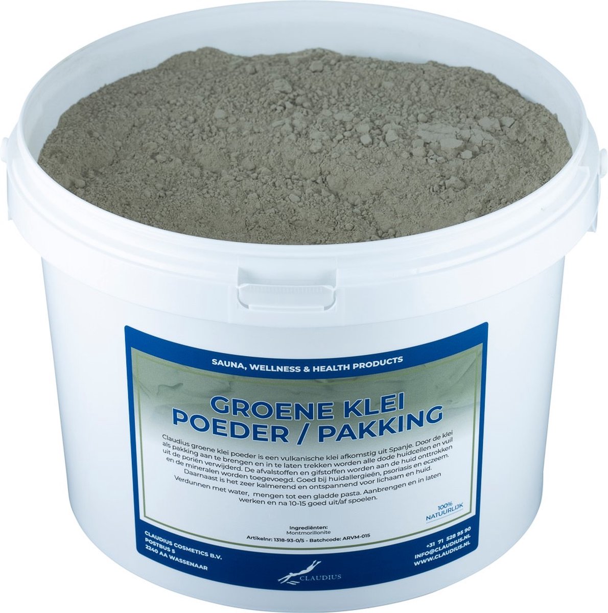 Goedkoopste Groene klei poeder pakking 20 kg - 100 natuurlijk - voor klei masker en lichaamspakking