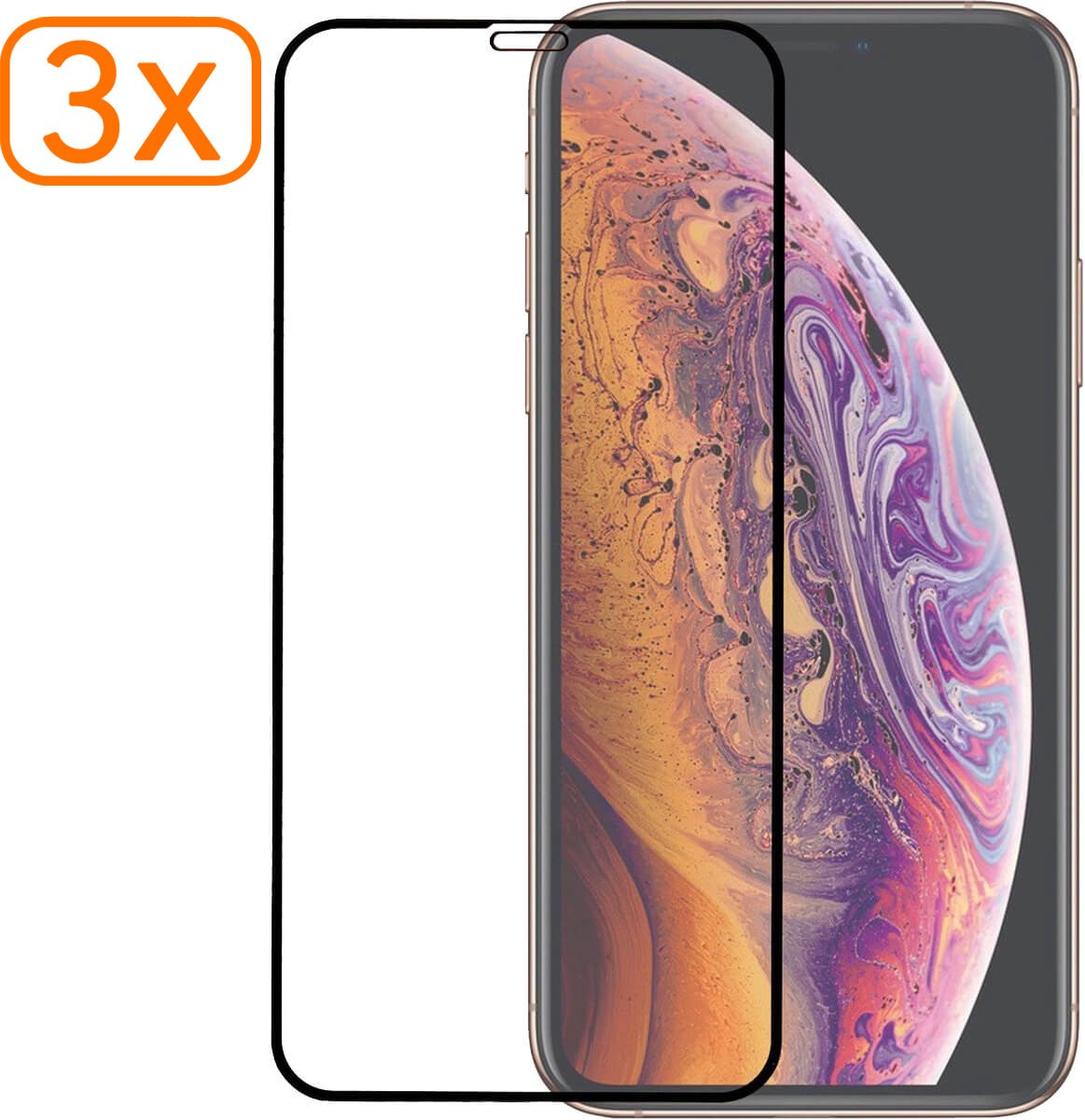 iPhone X - Super Edge to Edge Edition - Nano Shield - 10D - Screenprotector - 3 stuks