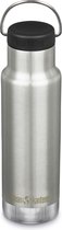 Klean Kanteen - RVS Thermosfles Classic 355ml (w/Loop Cap) - RVS - Brushed stainless