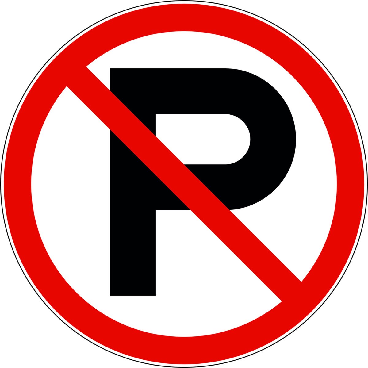 Parkeren verboden sticker 10cm - Sticker niet parkeren - Verbodssticker - Parkeerverbod stickers - Sticker voor binnen en buiten