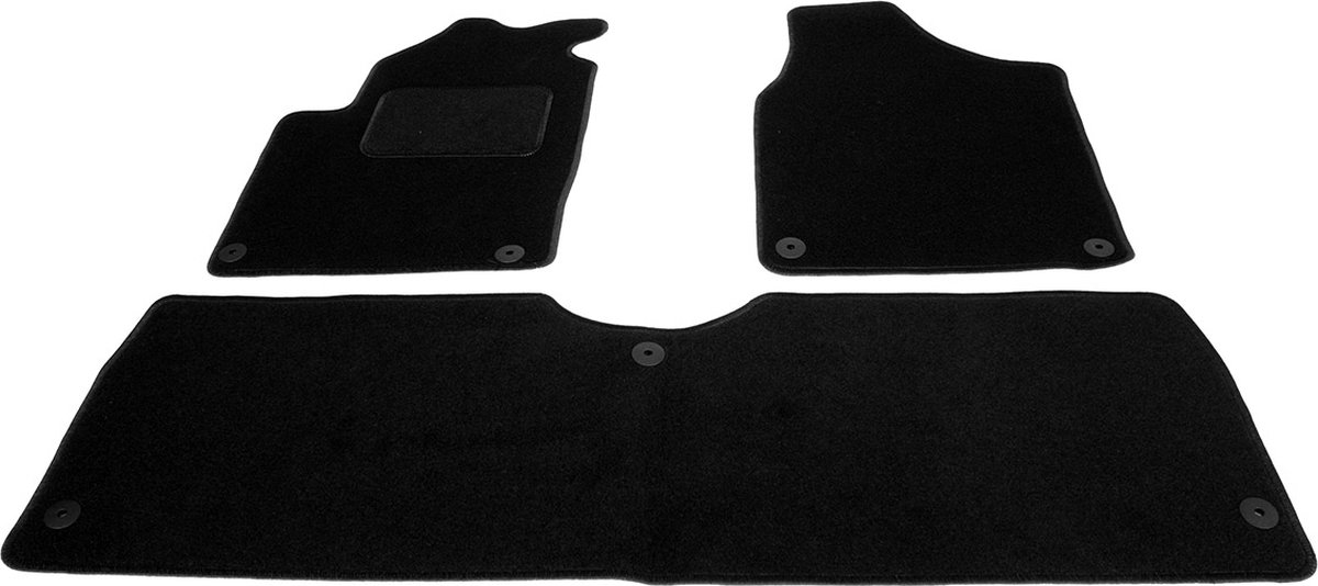 Automatten op maat - zwart stof - geschikt voor Seat Alhambra 1996-2010